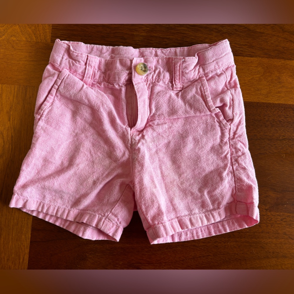 Janie and Jack pink linen/cotton toddler shorts size 2T